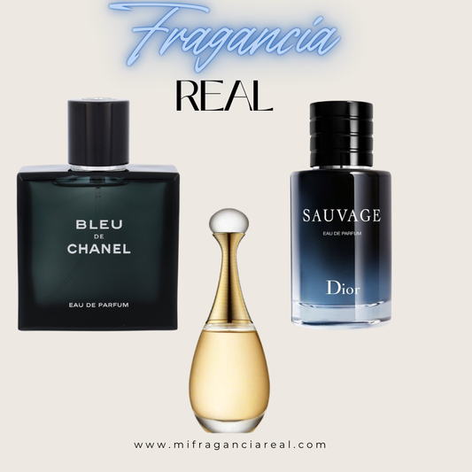 Pack de 3 perfumes Dior sauvage + Jadore + Bleu de Chanel